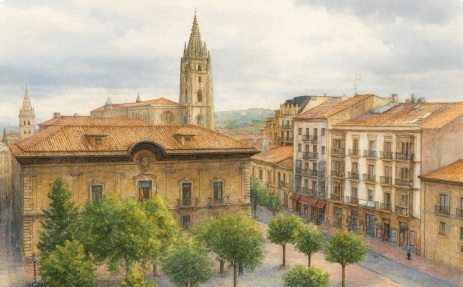 View of Oviedo Old Town